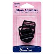 HEMLINE HANGSELL - Strap Adjustable Buckle, 25mm (2pcs) - black
